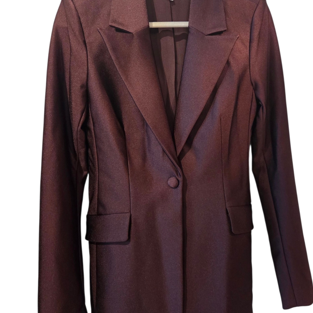 Good American Women's Blazer in Chocolate Brown Size 1